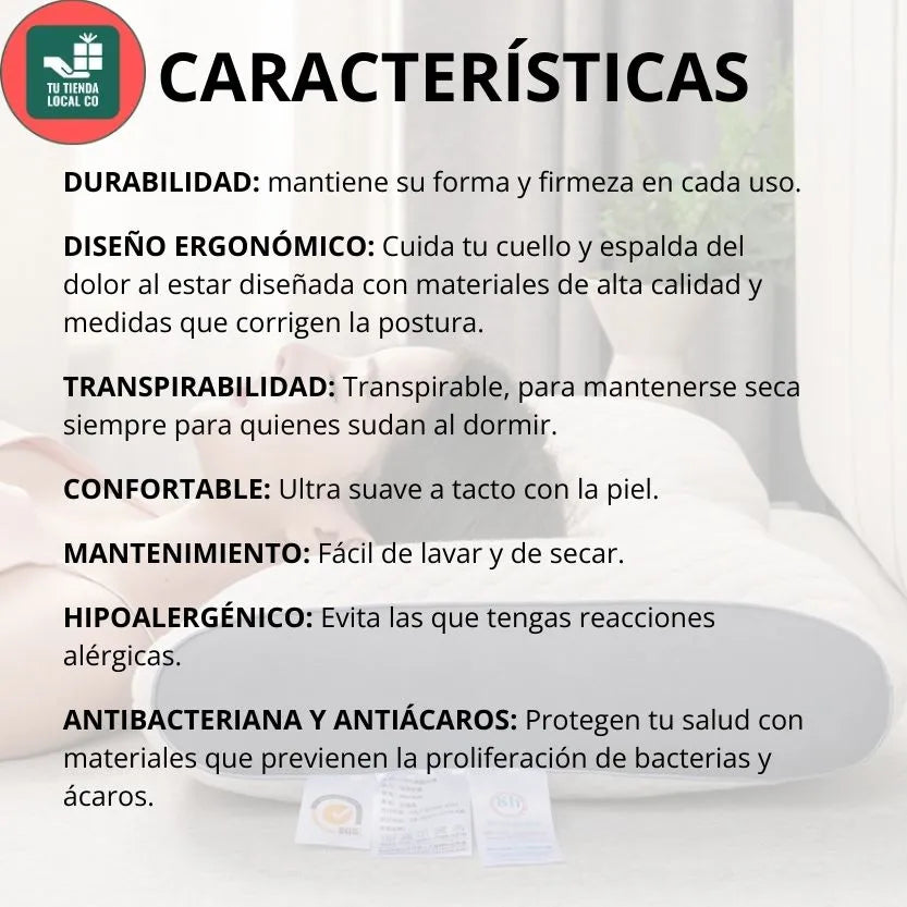 DELUXE ERGO™ Almohada Ortopédica 3d Con Alineación Cervical Perfecta