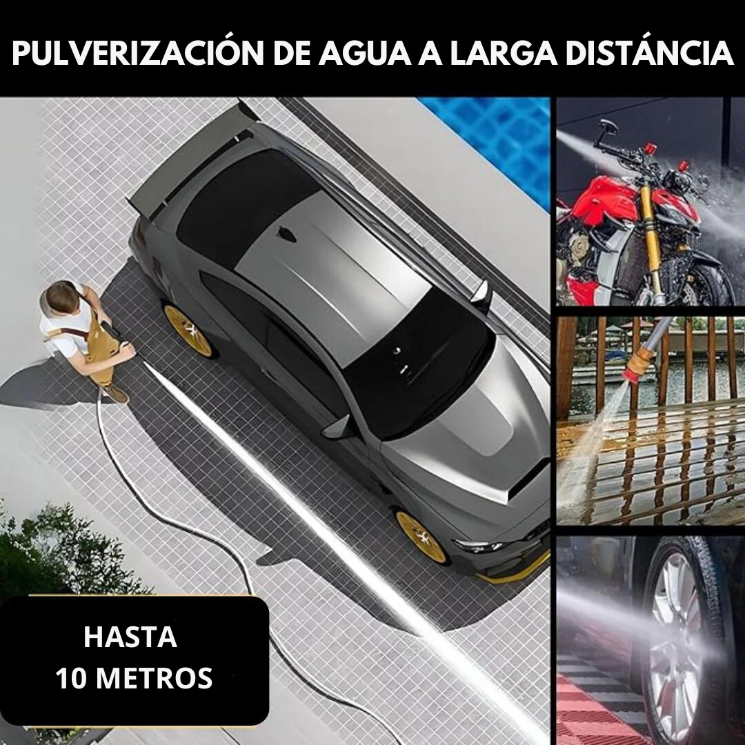 TurboWash GO™ – Hidrolimpiadora Portátil de Alta Presión + 2 Baterías