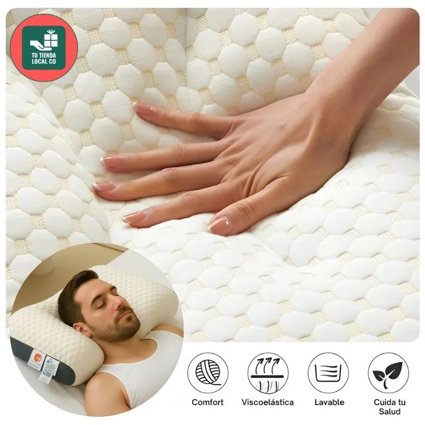 DELUXE ERGO™ Almohada Ortopédica 3d Con Alineación Cervical Perfecta