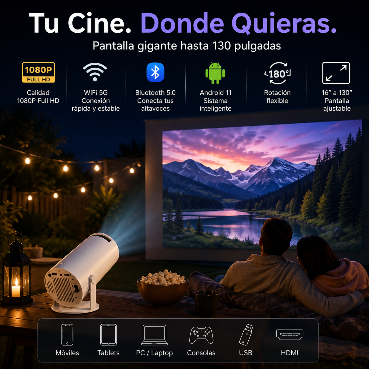 LumenView™ Pro Proyector Portátil Ultra HD