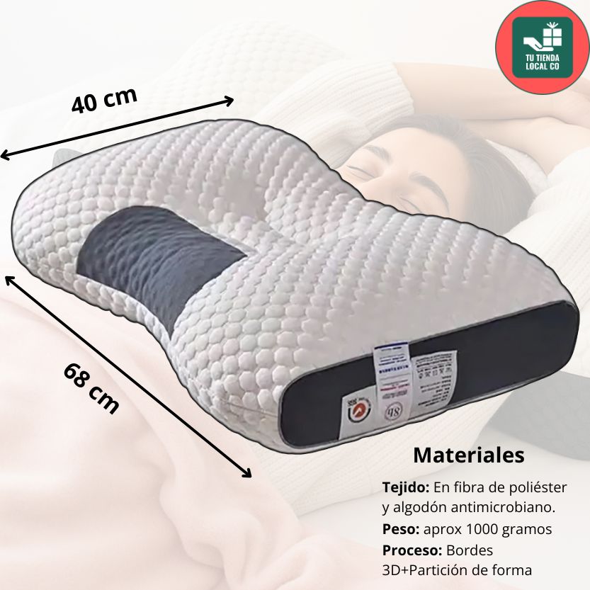 DELUXE ERGO™ Almohada Ortopédica 3d Con Alineación Cervical Perfecta